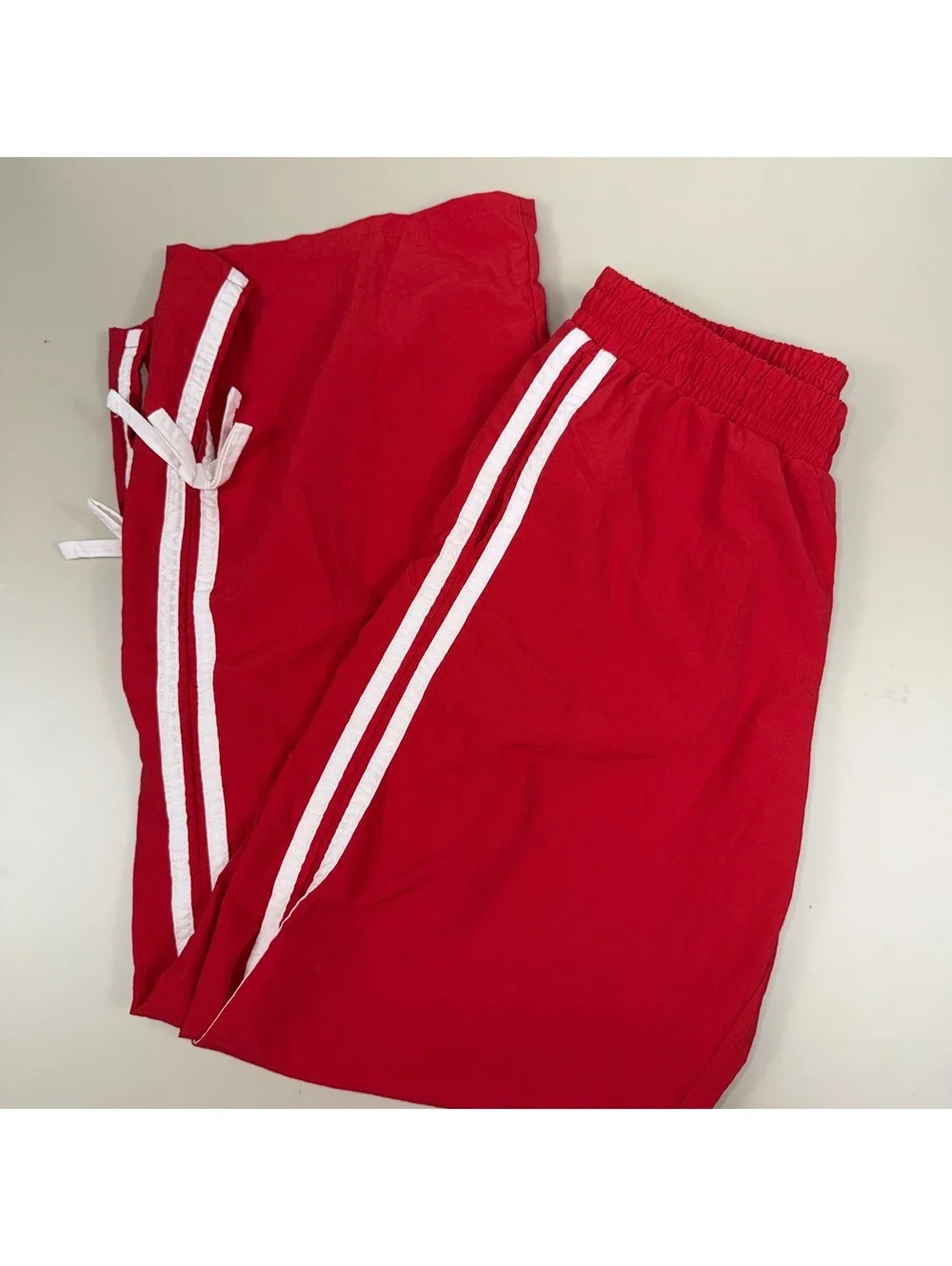 Art Class Girls Red White Side Stripe Lace-Up Track Pants Size L 10/12